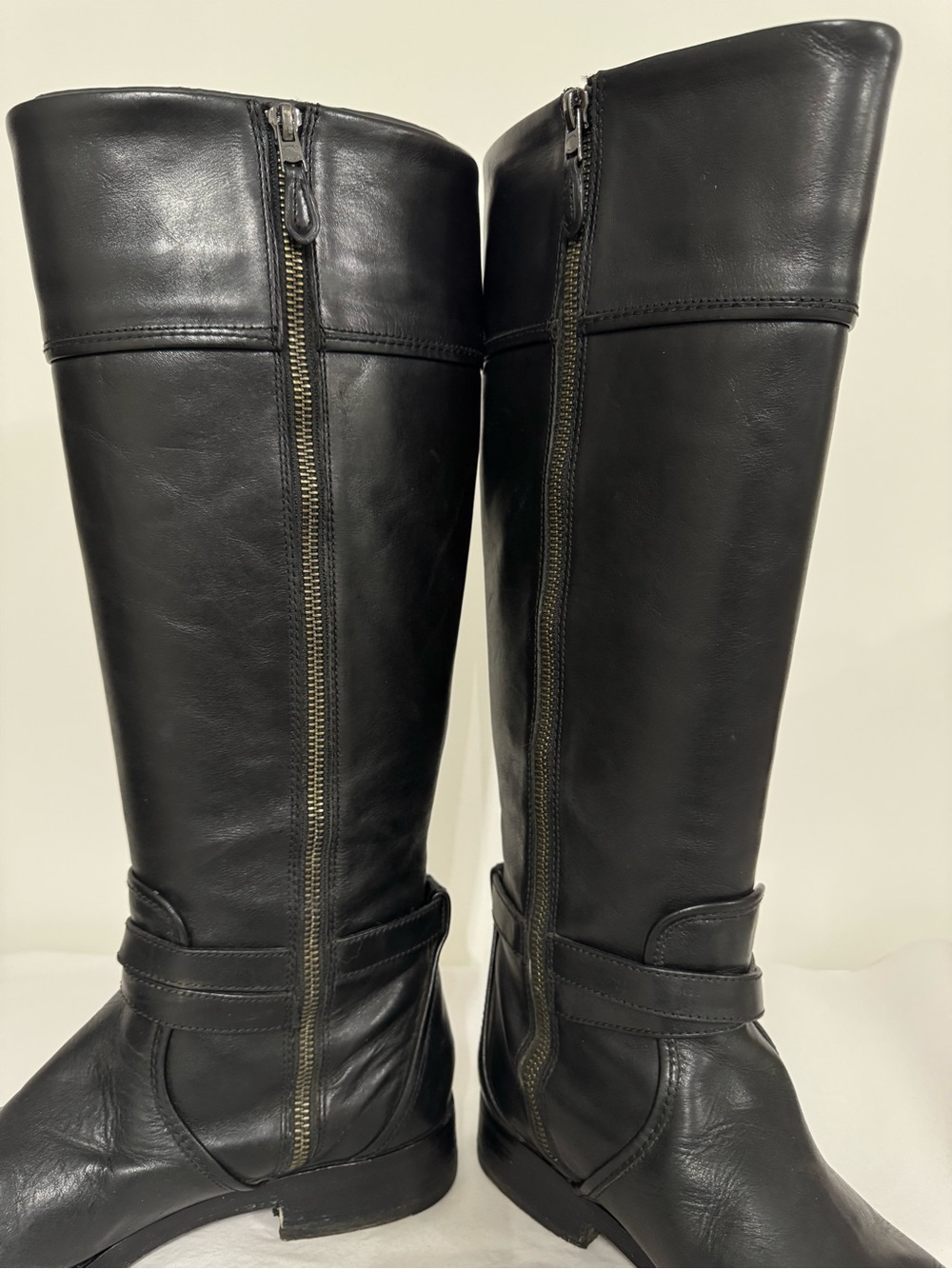 Coach ELM Black Leather Tall Riding Boots SZ 9 - Picture 10 of 13